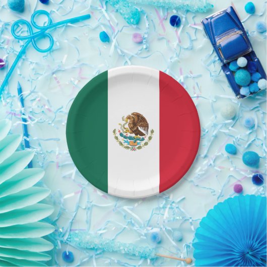 Flagge Mexikos Pappteller (Party)
