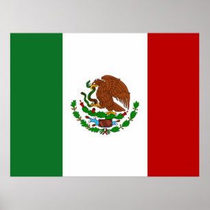 Flagge Mexikos Poster