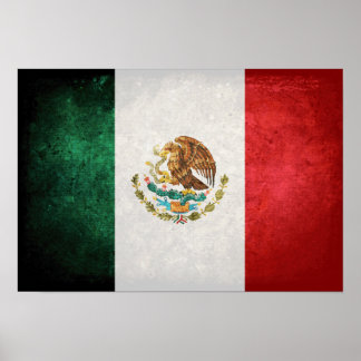 Flagge Mexikos Poster