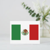 Flagge Mexikos Postkarte (Stehend Vorderseite)