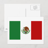 Flagge Mexikos Postkarte (Vorne/Hinten)