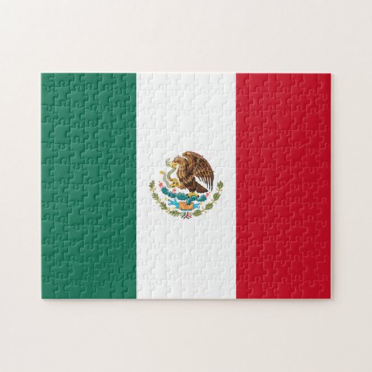 Flagge Mexikos Puzzle (Horizontal)