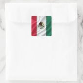 Flagge Mexikos Quadratischer Aufkleber (Tasche)