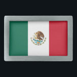 Flagge Mexikos Rechteckige Gürtelschnalle<br><div class="desc">Flagge Mexikos - Bandera de México</div>