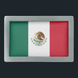 Flagge Mexikos Rechteckige Gürtelschnalle<br><div class="desc">Flagge Mexikos - Bandera de México</div>