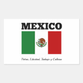 Flagge Mexikos Rechteckiger Aufkleber (Vorderseite)