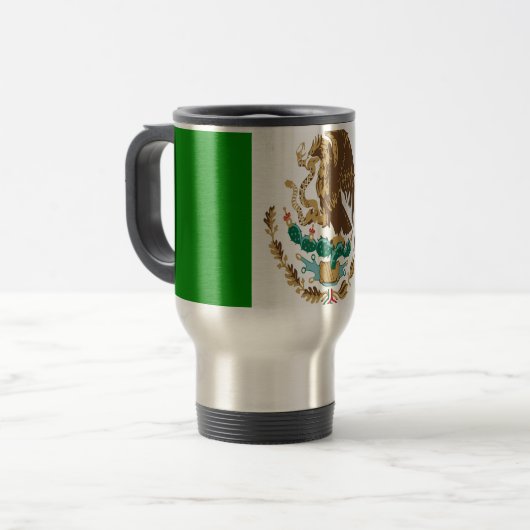 Flagge Mexikos Reisebecher (Vorderseite Links)