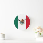 Flagge Mexikos Runde Wanduhr (Zuhause)