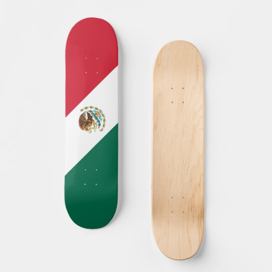 Flagge Mexikos Skateboard (Vorderseite)