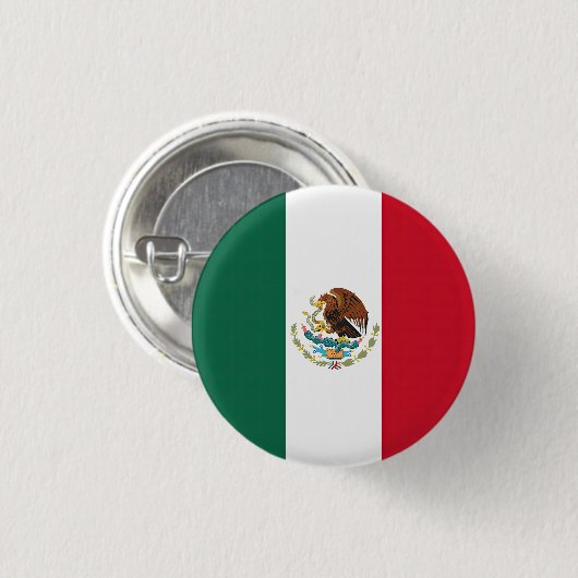 Flagge Mexikos Tricolore Button (Vorne & Hinten)