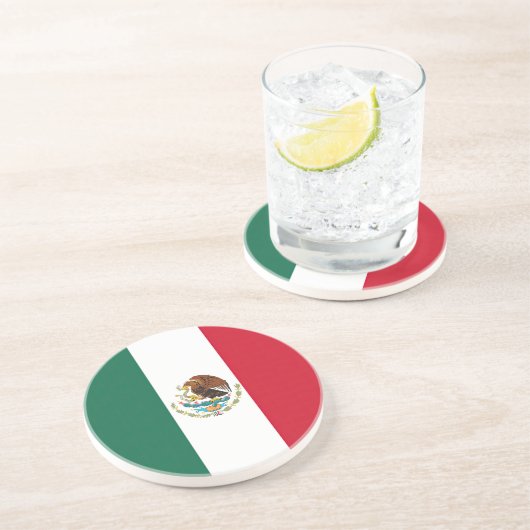 Flagge Mexikos Tricolore Getränkeuntersetzer (Seite)
