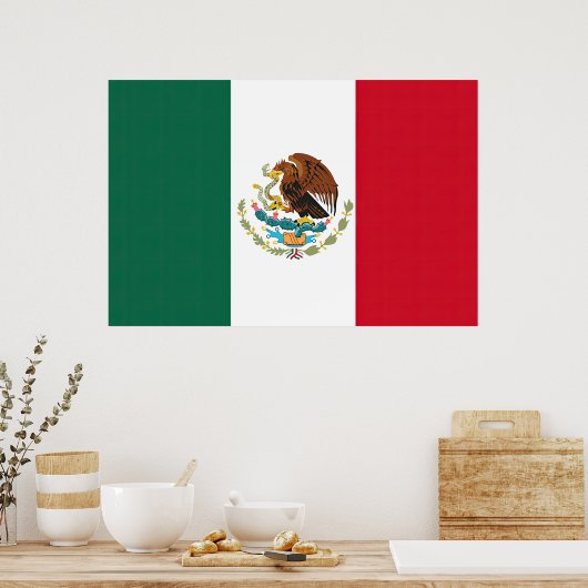 Flagge Mexikos Tricolore Poster (Küche)