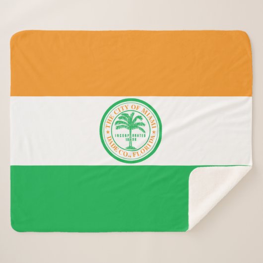 Flagge Miami (Florida) Sherpadecke (Vorderseite (Horizontal))