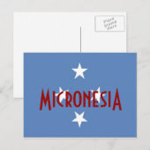 Flagge Mikronesien Postkarte (Vorne/Hinten)