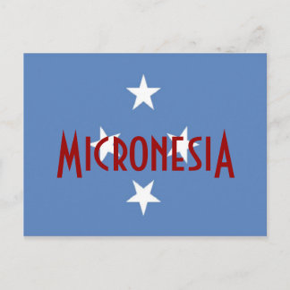 Flagge Mikronesien Postkarte