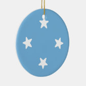 Flagge Mikronesiens Keramik Ornament (Rechts)