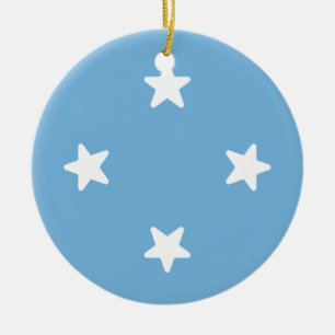 Flagge Mikronesiens Keramik Ornament