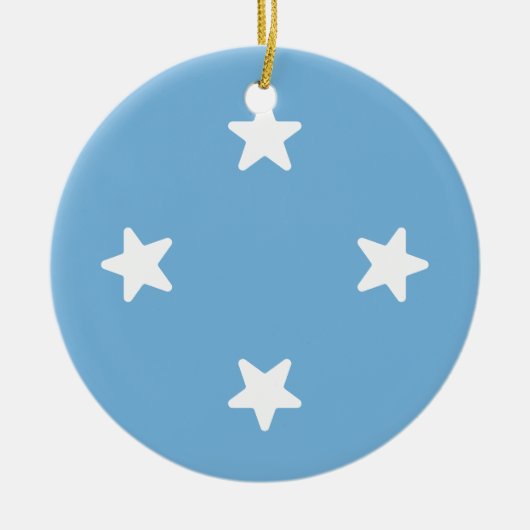 Flagge Mikronesiens Keramik Ornament (Vorne)