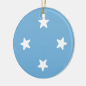 Flagge Mikronesiens Keramik Ornament (Links)