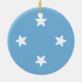 Flagge Mikronesiens Keramik Ornament (Hinten)