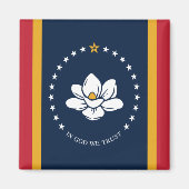 Flagge Mississippi Magnet (Vorne)