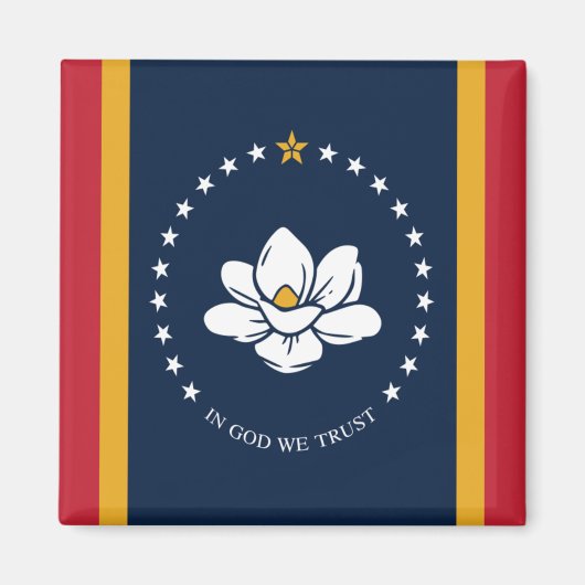 Flagge Mississippi Magnet (Vorne)