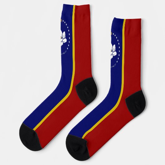 Flagge Mississippi Socken (Linkes Detail)