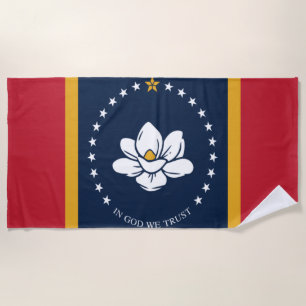Flagge Mississippi Strandtuch
