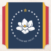 Flagge Mississippi Untersetzer (Vorderseite)