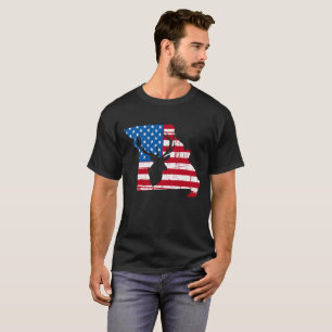 Flagge-Missouri-Rotwild-Jagd patriotisch T-Shirt