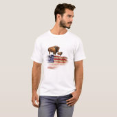 Flagge mit Büffel T-Shirt (Vorne ganz)