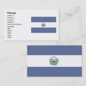 Flagge mit der Visitenkarte El Salvador (Vorne/Hinten)