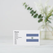 Flagge mit der Visitenkarte El Salvador (Stehend Vorderseite)