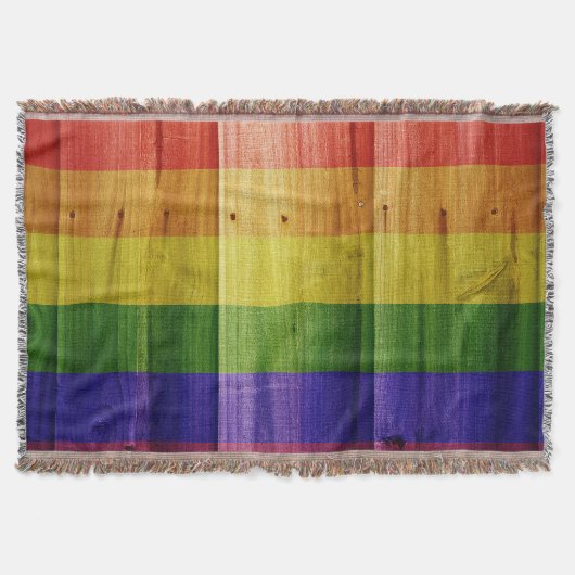 Flagge mit hölzernem Regenbogen Decke (Vorderseite)