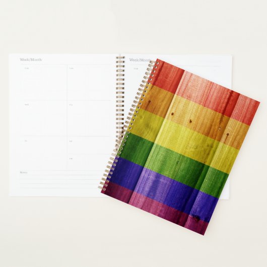 Flagge mit hölzernem Regenbogen Planer (Anzeige)