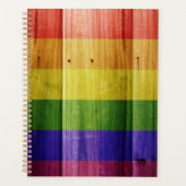 Flagge mit hölzernem Regenbogen Planer (Vorderseite)