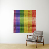 Flagge mit hölzernem Regenbogen Wandteppich (Beispiel (Horizontal))