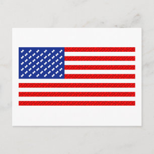 Flagge mit Hundeknochen Postkarte