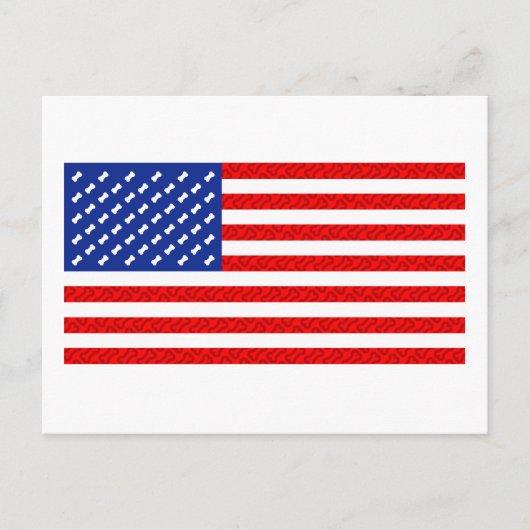 Flagge mit Hundeknochen Postkarte (Vorderseite)