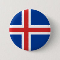 Flagge mit isländischer Schaltfläche