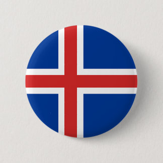 Flagge mit isländischer Schaltfläche Button