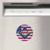 Flagge mit Platz und Kompassen Magnet (In Situ (Geschirrspüler))