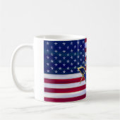 Flagge mit Quadrat und Kompasssen Kaffeetasse (Links)