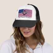 Flagge mit Quadrat und Kompasssen Truckerkappe (Beispiel)