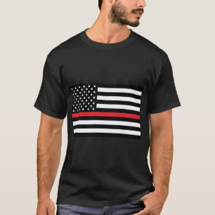Flagge mit roter Linie, amerikanische Flagge mit r T-Shirt
