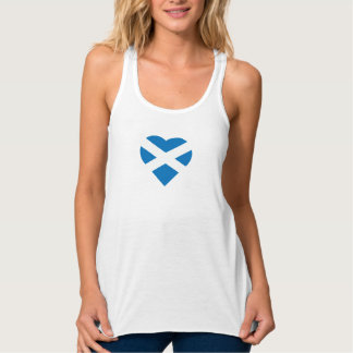 Flagge mit schottischer Herzform Tank Top