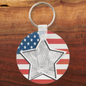 Flagge mit Sternen Schlüsselanhänger (Vorderseite)