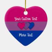 Flagge mit Text für Bisexualität Keramik Ornament (Hinten)