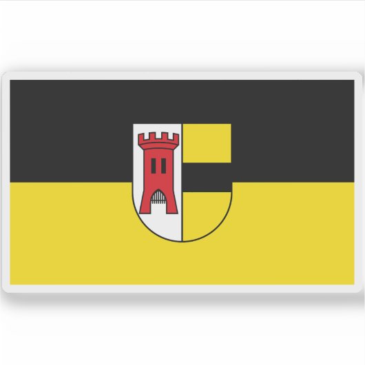 Flagge Moers, Deutschland Aufkleber (Vorderseite)