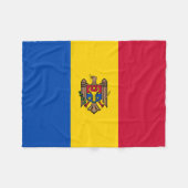 Flagge Moldawiens Fleecedecke (Vorderseite (Horizontal))
